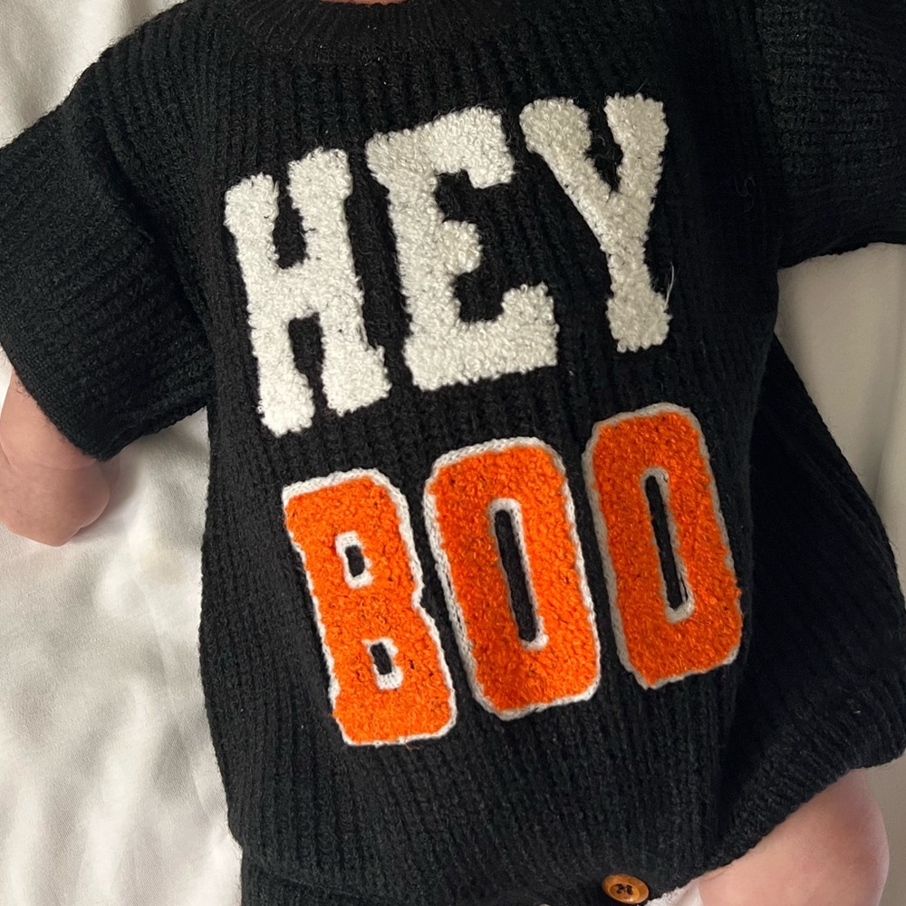 Spearmint baby “hey boo” Halloween romper